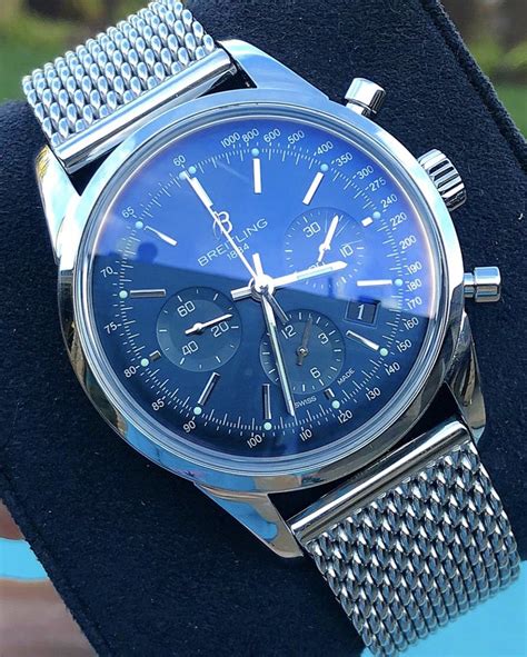 limited edition breitling transocean chronograph blue watch|breitling transocean chronograph limited.